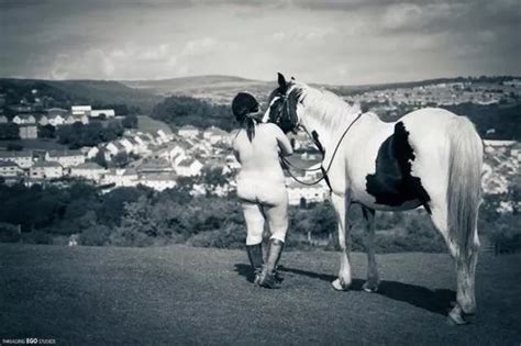 Nude women with horses